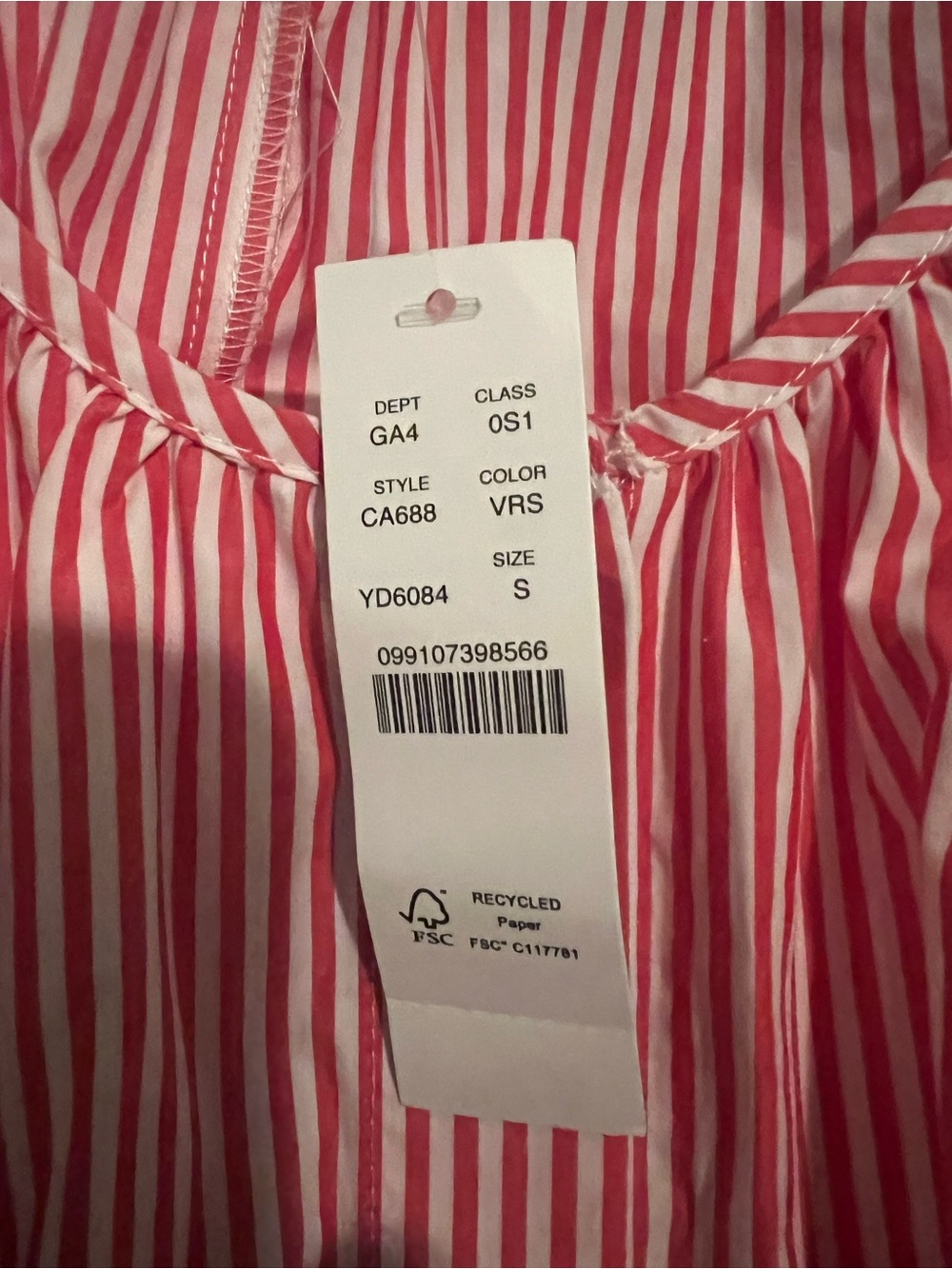New J.Crew Red and White Striped Button-Front Midi Dress - Picture 9 of 9
